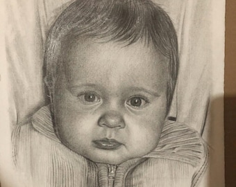 Portrait (hand painted portraits / custom oil portrait from photo / handmade custom art)
