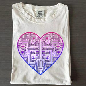 Circuit Board Heart Design PNG: Tech Love Computer Science Geek Electronics Nerd Valentine png Digital Download