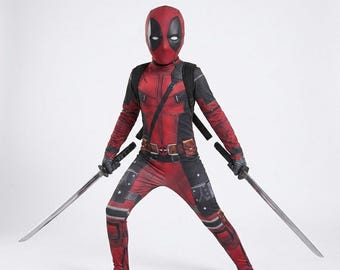 Kids Red Superhero Costume | Halloween Cosplay Outfit | Superhero Halloween Costume | Costume Idea for Birthday Party