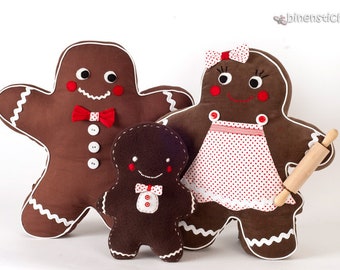 Gingerbread man + family: sewing Instructions Christmas