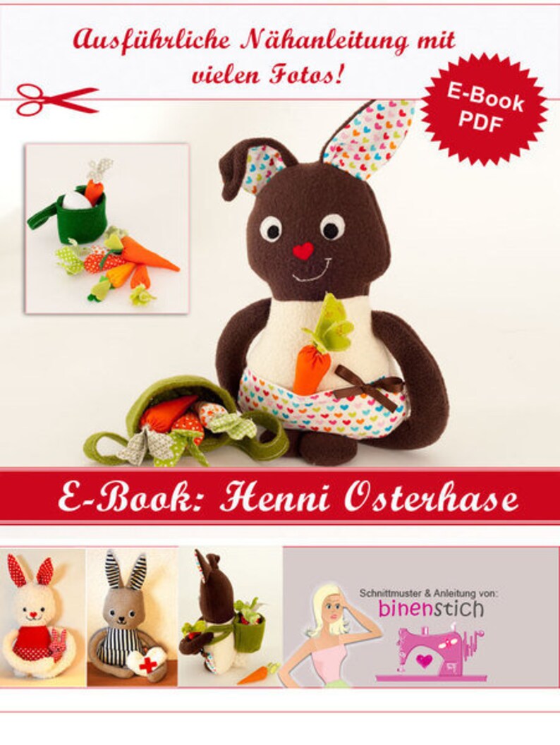 Anleitung Osterhase nähen: Henni Osterhase E-Book PDF Bild 4