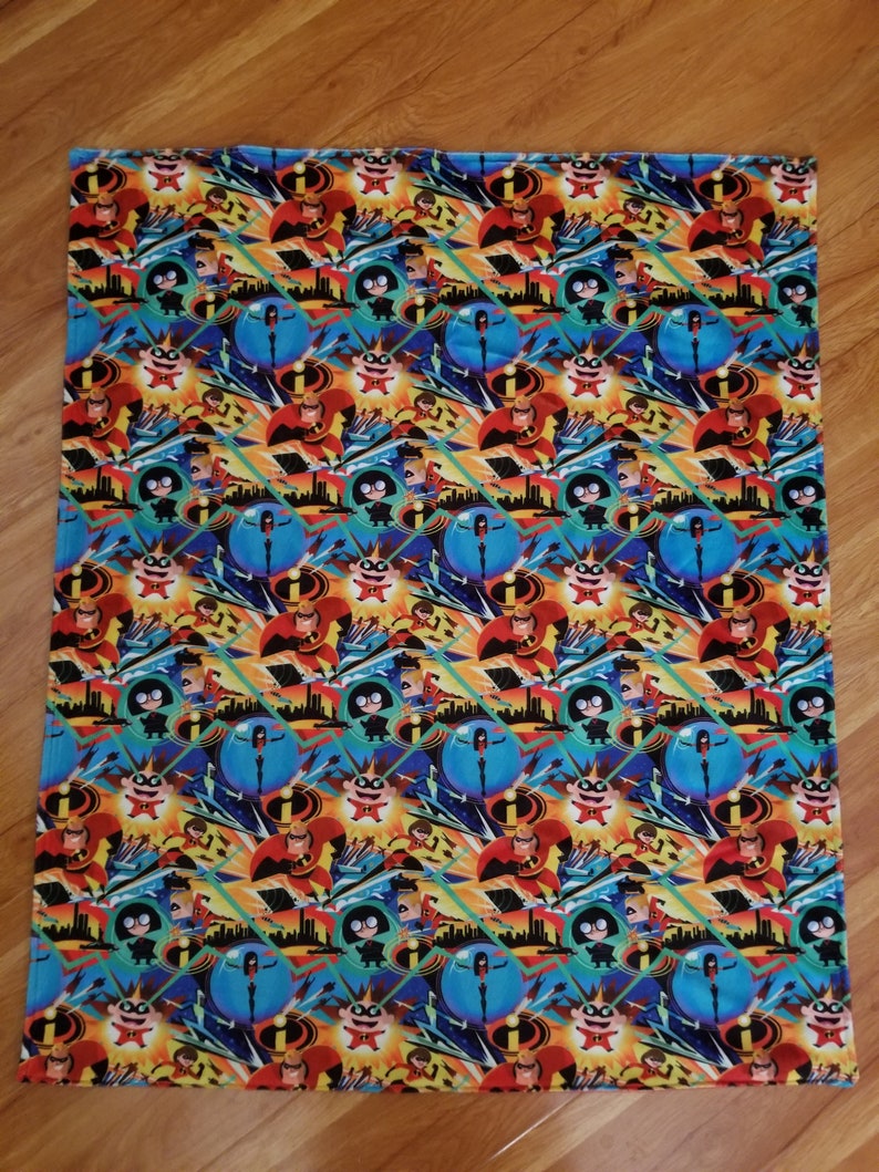 Super Soft Minky Toddler blanket Incredible Super Heroes image 3