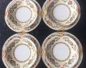 Antique Johnson Brothers Art Deco Pareek Plate and Bowl Set Acton Pattern Farmhouse Decor French Country