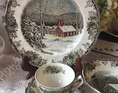 Johnson Brothers Friendly Village 5 piece place setting made in England older back mark
