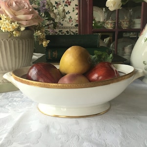 Royal Doulton Royal Gold Pedestal Serving Bowl FREE SHIPPING