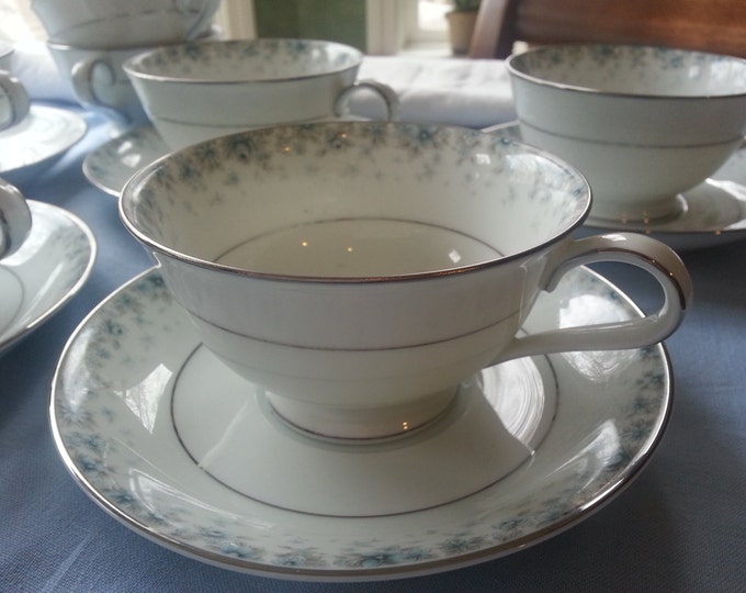 Set of 5 Noritake Teacups and Saucers in the Kathleen Pattern Etsy
