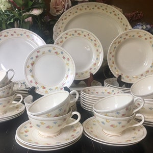 Huwelijkscadeau Homer Laughlin Eierschaal Georgisch Moezelpatroon Servies voor 10 Boerderij inclusief 75 stuks met Serveerstukken