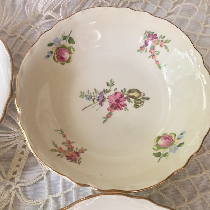Wedding China Homer Laughlin Household Institute Priscilla Set of 4 Dessert or Fruit Bowls