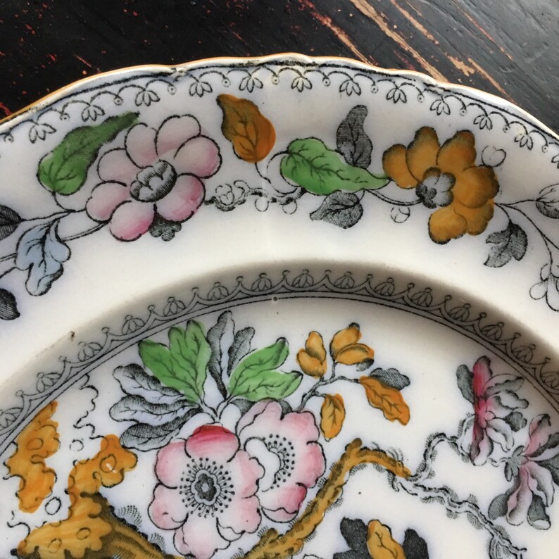 Ashworth and Bros Hanley England Antique Plate Chinoserie Etsy