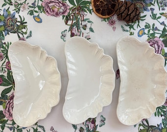 Antique Johnson Brothers England Set of 3 Bone Dishes, Semi- Porcelain