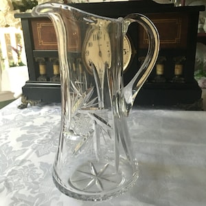 Antique American Brilliant Period Cut Crystal Water Pitcher FREE SHIPPING