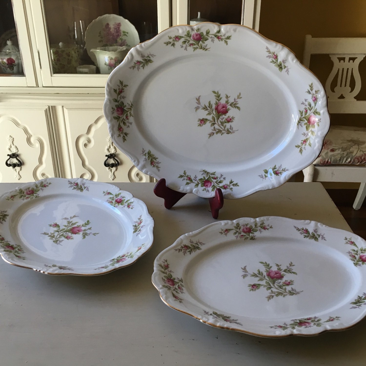 Moss Rose Platters - Etsy