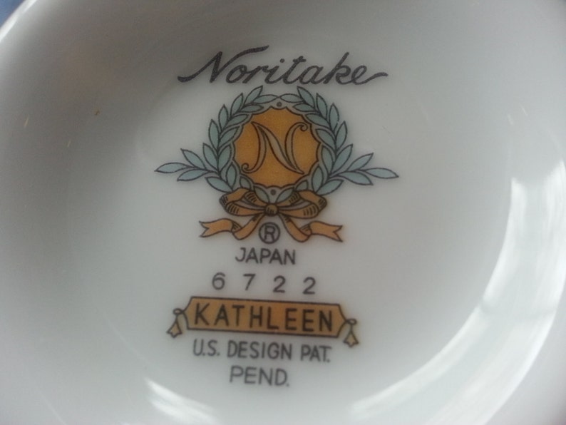 Set of 5 Noritake Teacups and Saucers in the Kathleen Pattern Etsy