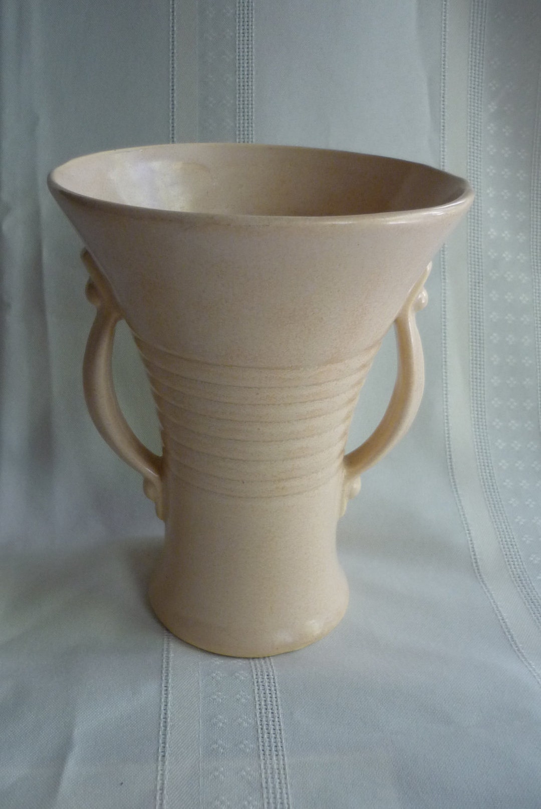 Art Deco Mccoy Pink Vase - Double Handled - Etsy Norway