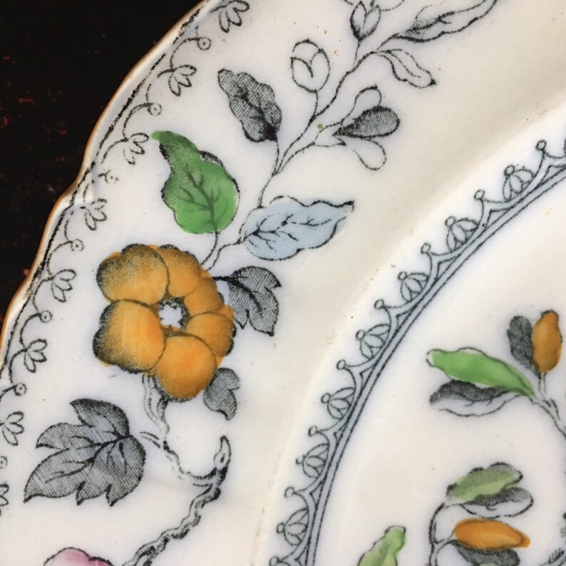 Ashworth and Bros Hanley England Antique Plate Chinoserie Etsy