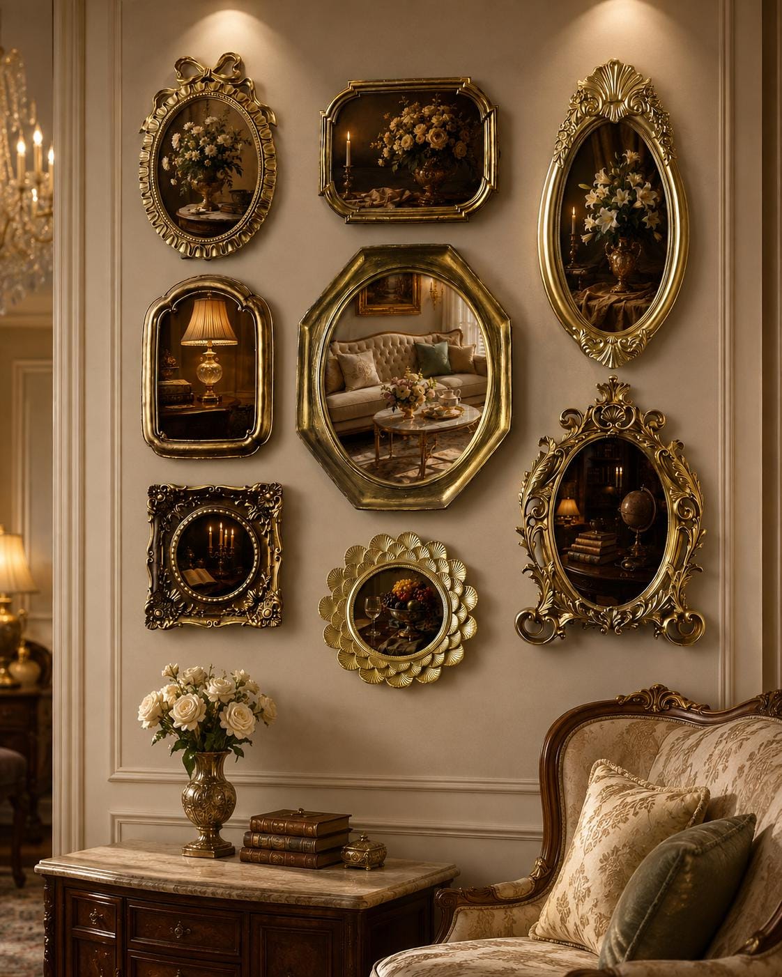 Antique Round Picture Frames - Etsy