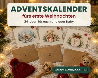 Printable Baby Advent Calendar – 24 Ideas for the First Christmas, Gift for Parents and for the Birth, PDF 2026