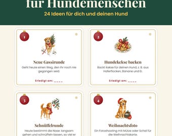 Adventskalender Hund zum Ausdrucken – 24 Ideen für Hundebesitzer, Geschenk für Hundeliebhaber und Hundemama, PDF 2026