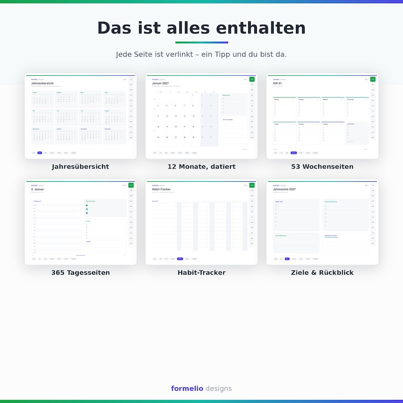 Digital Planner 2027 (german) | Goodnotes Notability iPad | Yearly ...