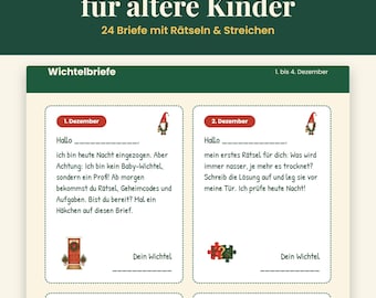 Cartas imprimibles de amigo invisible para niños mayores: 24 cartas con acertijos y bromas de amigo invisible, PDF