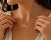 Custom Name Necklace for Women, Personalized Plated Jewelry Gift for Mom, Daughter, Sister, Wife, Girlfriend, Bridesmaid or Best Friend