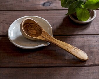Spoon Rest, hand thrown stoneware pottery by Hanselmann Pottery