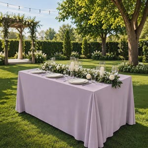Rostorange duk, Rektangulär duk, Bröllopsduk, Elegant matduk, Evenemangsdekor, Festduk Lavender