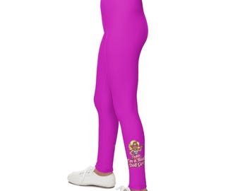 Leggings juveniles con ilustración de la muñeca Barbie / Leggings rosas con personaje