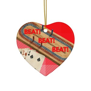 Cribbage Board Competition Ornament | Ceramic Ornament