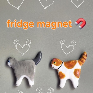 Kühlschrankmagnet Katze. Calico/Orange Patch Katze
