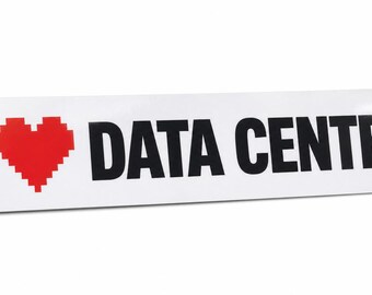 Ik hou van datacenters bumpersticker | Pro datacenter, pro AI, pro groei sticker | Weerbestendig vinyl | Grappige tech sticker