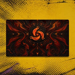 Tapis de jeu et tapis de bureau Ember Vortex Luminous Strata Fire Fantasy TCG