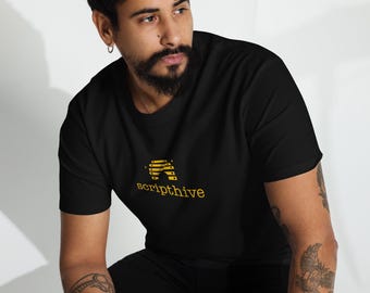 Script Hive heren T-shirt van premium zware kwaliteit