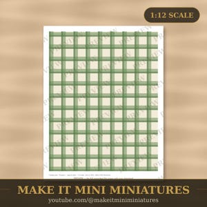 Dollhouse Wallpaper & Flooring Printable 1:12 Scale — Cottage Pack, 20 Sheets image 1