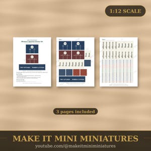 1:12 Scale Miniature Japanese Kitchen Printables – Noren, Menu, Wraps (Digital Download) image 4