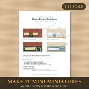 1:12 Scale Diorama Backdrops – 20 Printable Victorian Street, Shop, Room Scenes (Digital Download) image 1