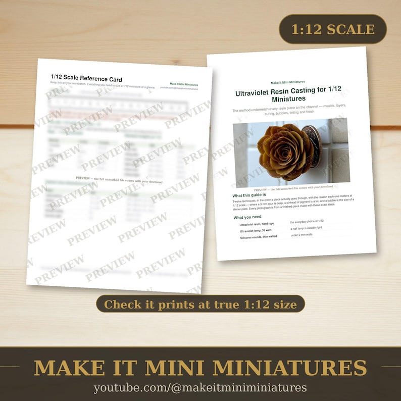 Ultraviolet Resin Casting for 1:12 Miniatures — Printable Step-by-Step Technique Guide image 3