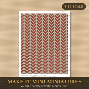 Dollhouse Wallpaper & Flooring Printable 1:12 Scale — Garden Pack, 20 Sheets image 1