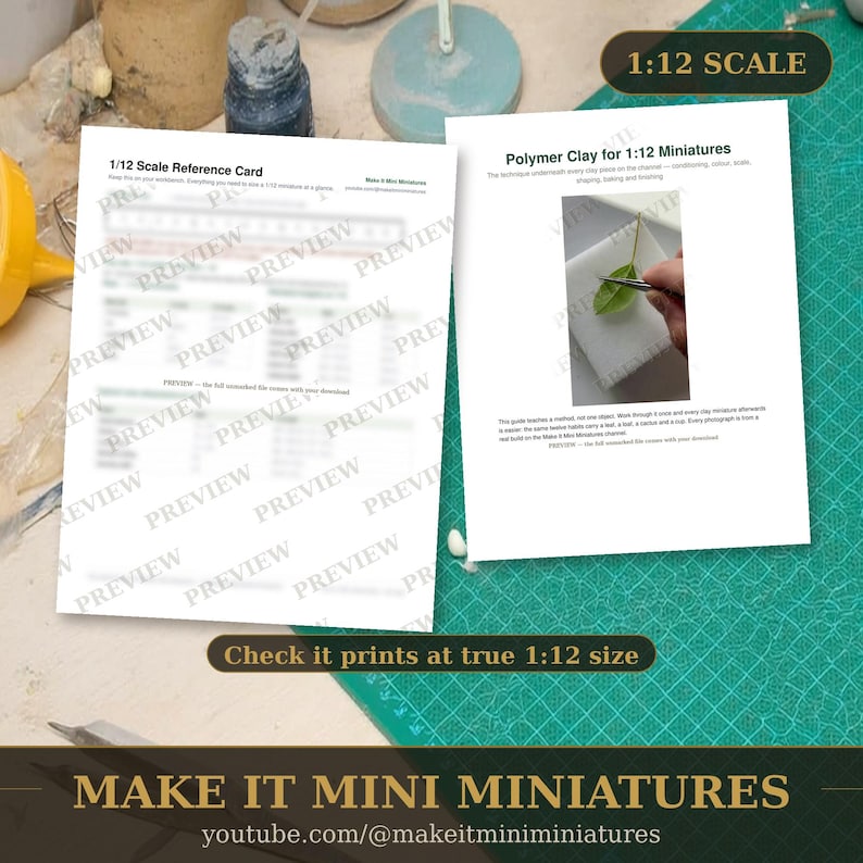 Polymer Clay for 1:12 Miniatures — Printable Step-by-Step Build Guide with Photographs image 4