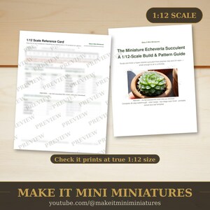 Miniature Echeveria Succulent — 1:12 Scale Miniature Build Guide, Printable Step-by-Step Tutorial image 3