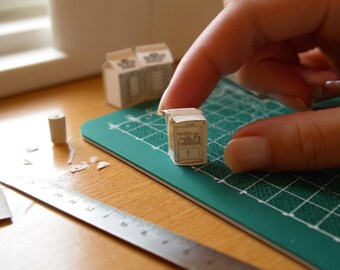 Miniature Pantry & Grocery Packaging Printable 1:12 Scale — Dollhouse Accessories Digital Download
