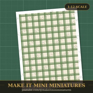 Dollhouse Wallpaper & Flooring Printable 1:12 Scale — Cottage Pack, 20 Sheets image 2