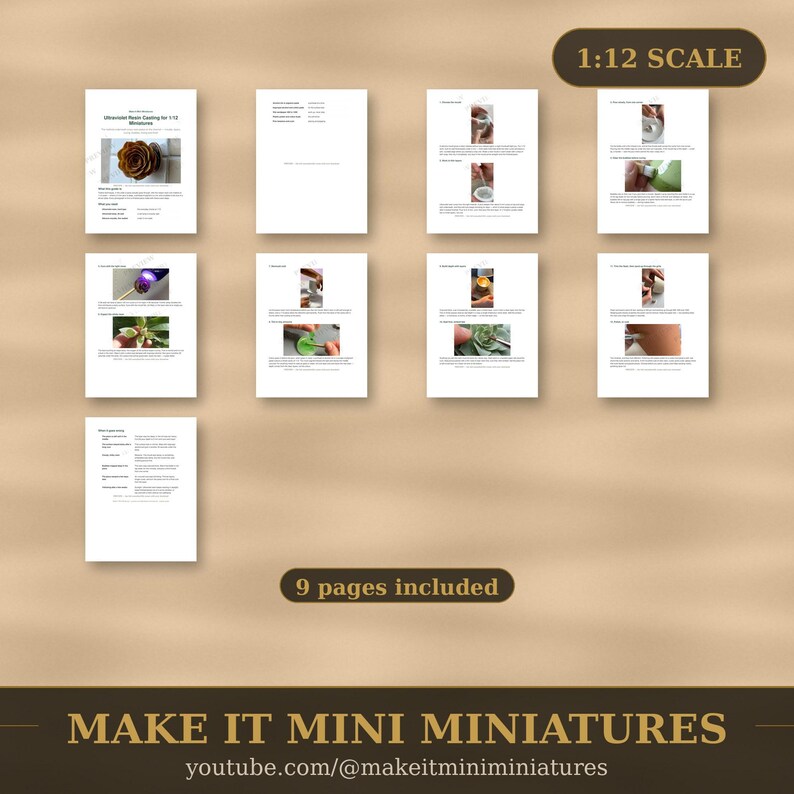 Ultraviolet Resin Casting for 1:12 Miniatures — Printable Step-by-Step Technique Guide image 4