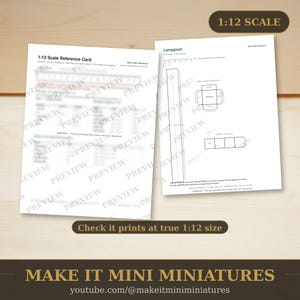 Dollhouse Lamppost Template 1:12 Scale — Printable Miniature Furniture Cut-Out Pattern image 3
