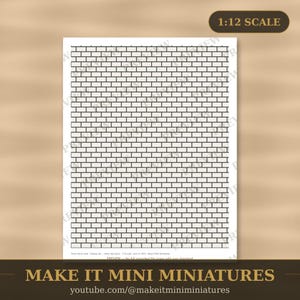 Dollhouse Wallpaper & Flooring Printable 1:12 Scale — Shop Interior Pack, 20 Sheets image 1