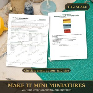 Miniature Pantry & Grocery Packaging Printable 1:12 Scale — Dollhouse Accessories Digital Download image 4