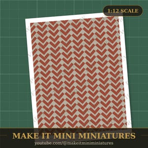Dollhouse Wallpaper & Flooring Printable 1:12 Scale — Garden Pack, 20 Sheets image 2