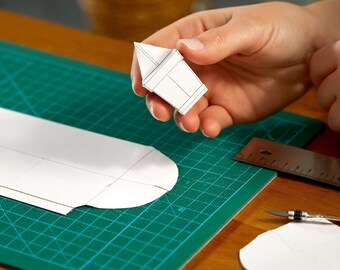 Dollhouse Planter Template 1:12 Scale — Printable Miniature Furniture Cut-Out Pattern