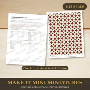 Papel pintado y suelos para casas de muñecas, imprimibles a escala 1:12 — Pack victoriano, 20 hojas imagen 3