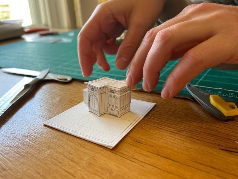 1:12 Scale Dollhouse Laundry Set – Printable Washer, Drying Rack, Shelf, Table (Digital Download) image 1